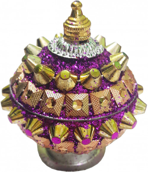 Attractive Kumkum Sindoor Box
https://www.amazon.in/Salvus-App-SOLUTIONS-Attractive-accessories/dp/B01K9YZAT2/
This Beautiful Handmade Kumkum/Sindoor Box- Purple Color is crafted in round shaped steel box, colorful beads and Brocade work. The design of box is made by trained craftsman. We are offering a big range of steel Multipurpose Box which is designed wonderfully. This range is generally used multipurpose for Saunf & Supari, Sweets, Dry Fruits, Pooja Items like Kumkum, Rice and many other different things that are used during different occasions. There are best gifting option for all time. The size of this box measure is diameter “5.5 cm” and Length “7 cm”.
women girls sindoor dani, shingaar box,corporate giftings,home décor,sindoor dani
