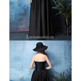 Australia-Formal-Evening-Dress-Black-A-line-Strapless-Long-Floor-length-Satin-Chiffona835b9223bc3f099