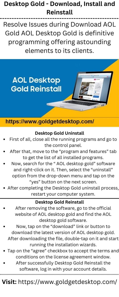 Desktop Gold Download, Install and Reinstall
